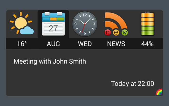 Info widget calendar