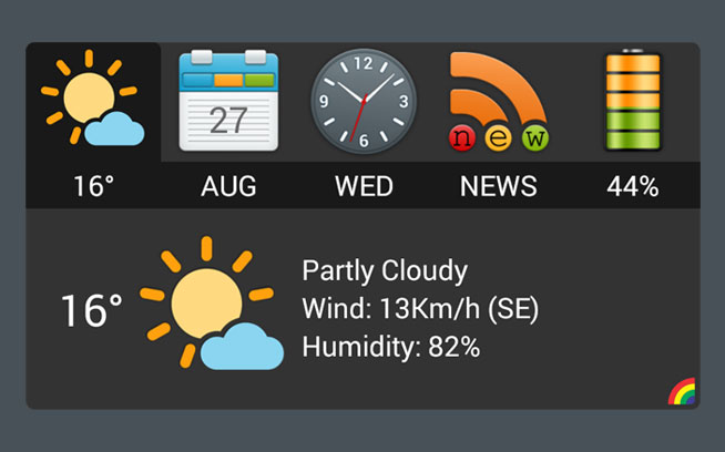 Info widget weather